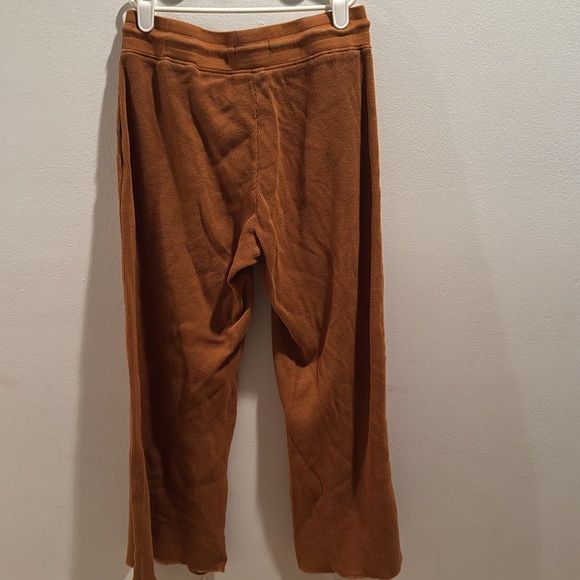 Mate the Label Rust waffle knit wide leg Lounge Pants XS - Picture 6 of 7